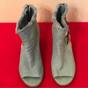 Dominique Nicole Adee Peep Toe Ankle Boots